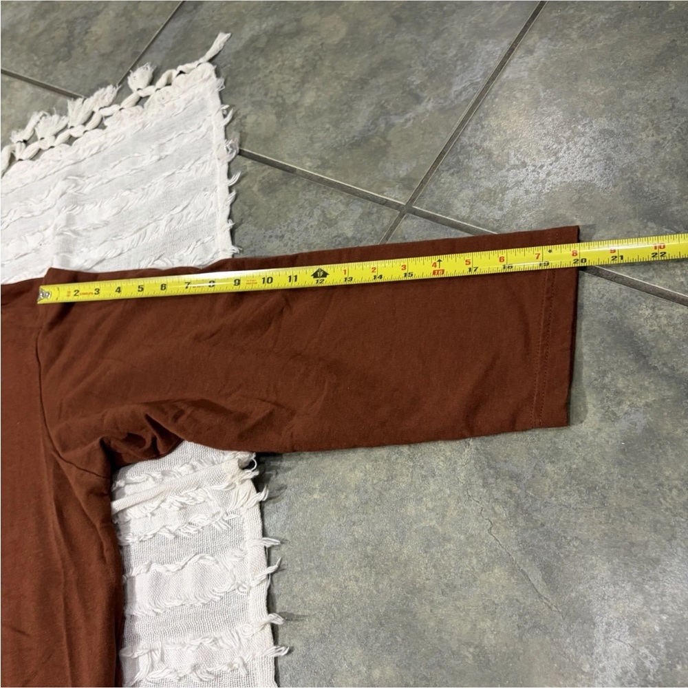 Bryn Walker Tunic Brown Sweater Top L Oversize Bamboo Organic Cotton Lagenlook - Picture 8 of 8